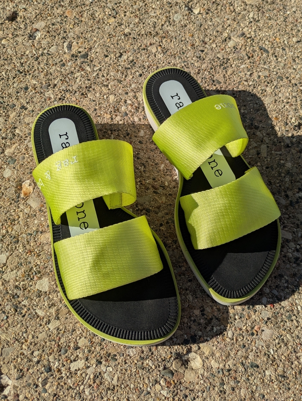 Rag & Bone Mila Slide Sandals In Neon Green - Size 35